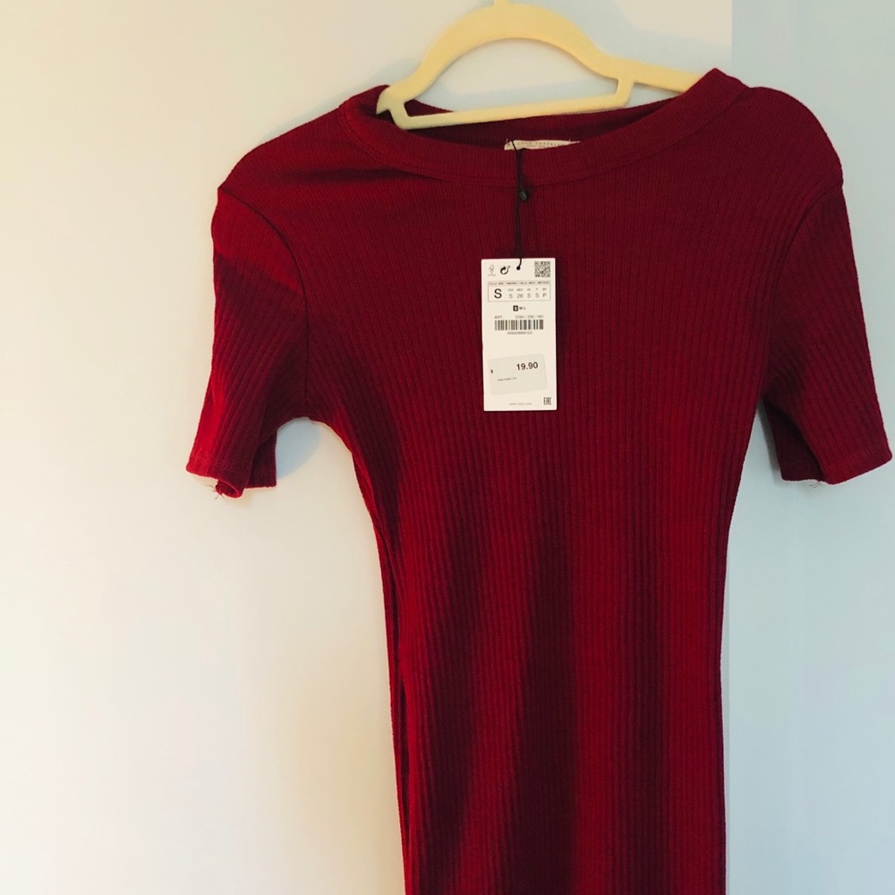 Casual burgundy dress